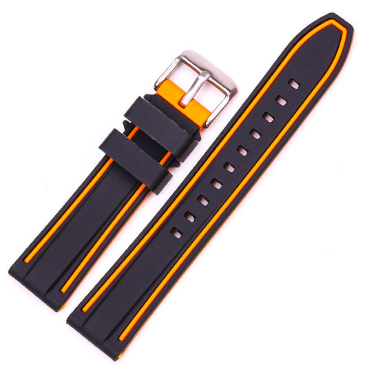 Two-color Silicone Strap Smart Watch Breathable Quick Release