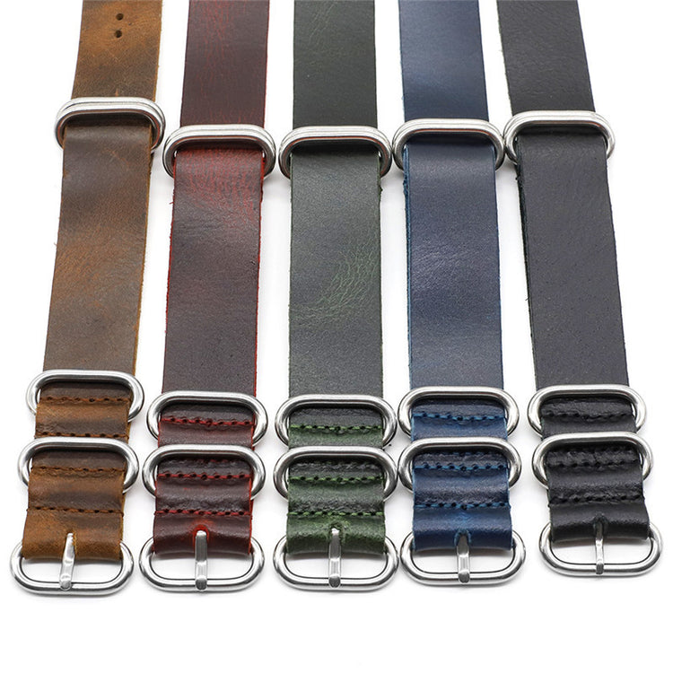 Leather Watch Strap Five-ring Leather Strap