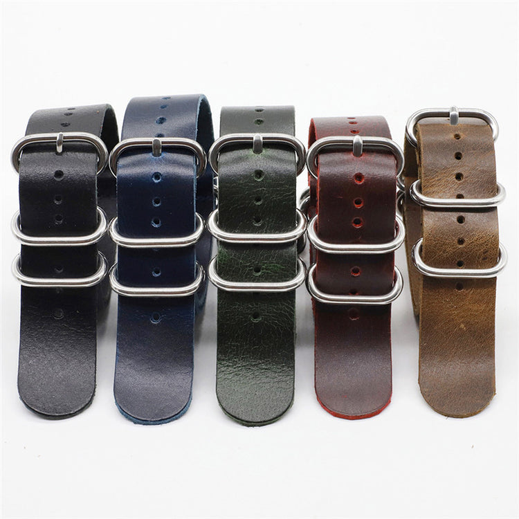 Leather Watch Strap Five-ring Leather Strap